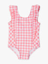 WATERFALL ONE PIECE - BUBBLEGUM PINK GINGHAM