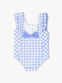 WATERFALL ONE PIECE -  PERIWINKLE BLUE GINGHAM