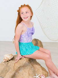 BIG BOW SKIRTED ONE PIECE -MAGICAL MERMAID