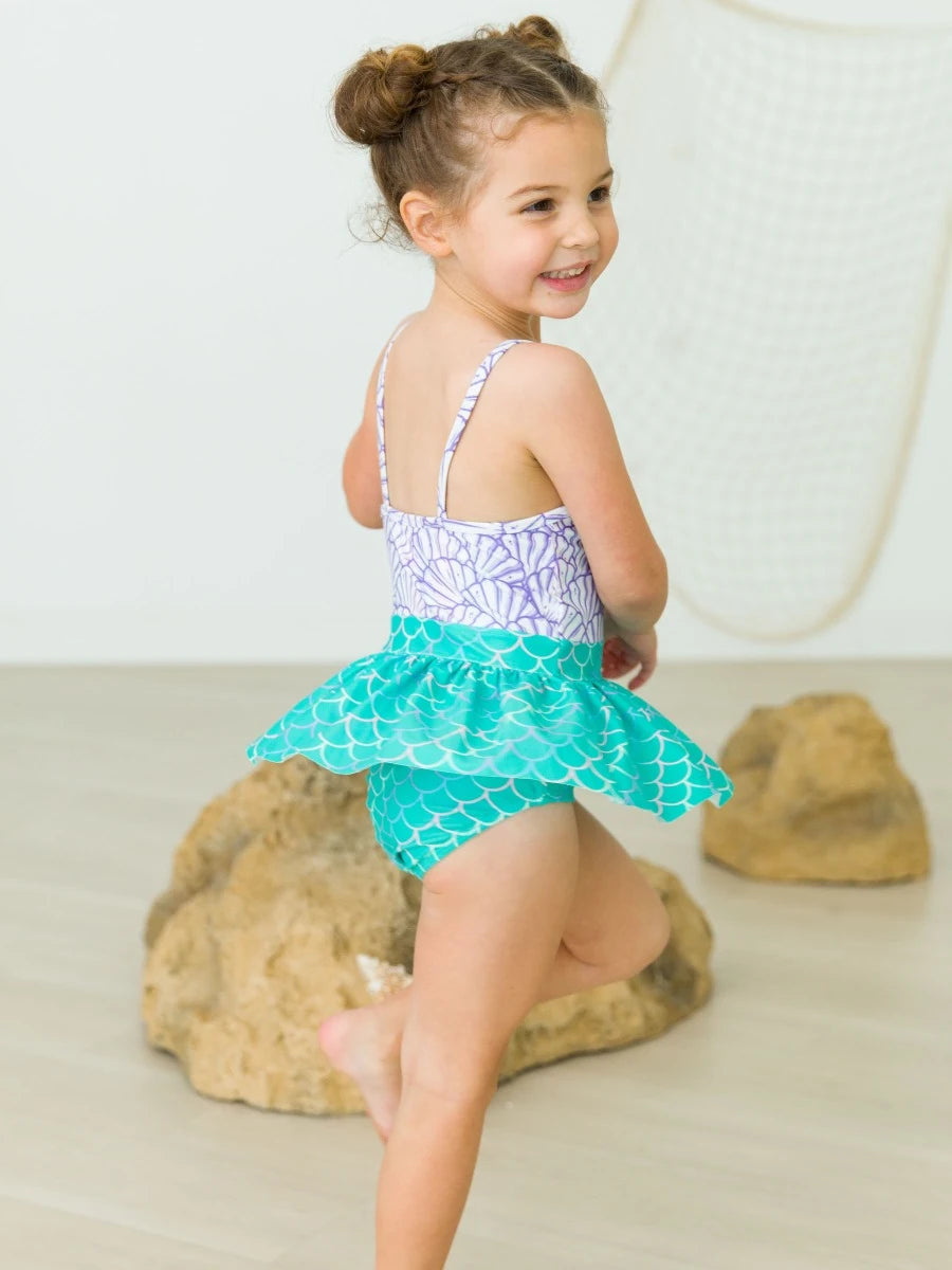 BIG BOW SKIRTED ONE PIECE -MAGICAL MERMAID