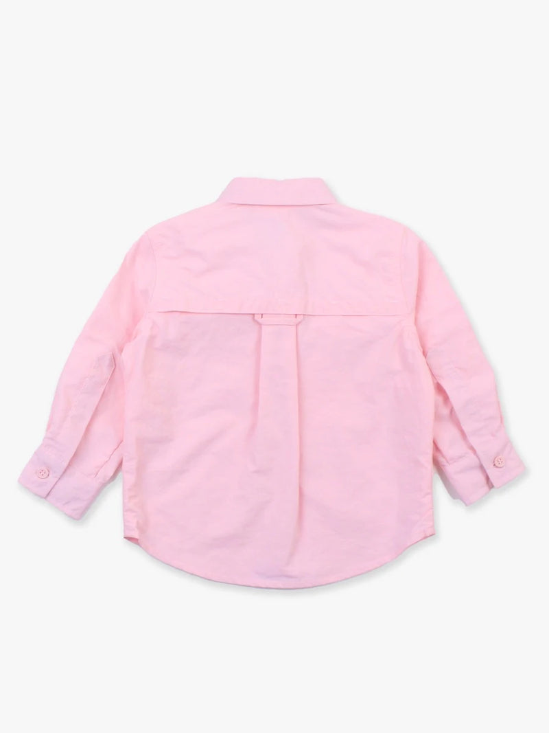 SUN PROTECTIVE BUTTON DOWN SHIRT - PINK