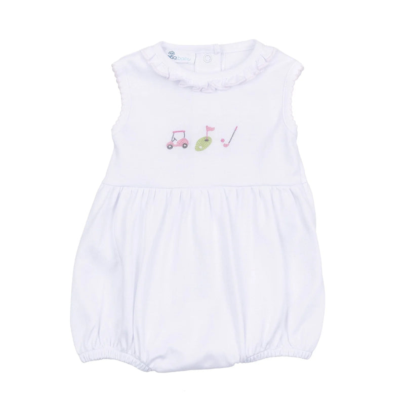 TINY TEE TIME EMBROIDERED SLEEVELESS GIRL BUBBLE