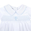 BLESSED SMOCKED COLLARED SHORT SLEEVE BOY BUBBLE