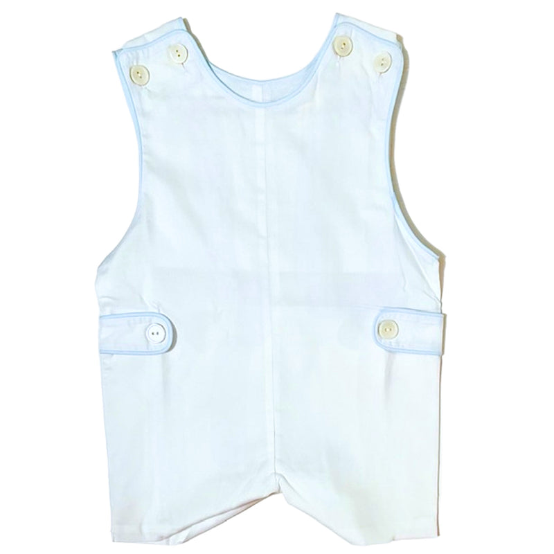 WHITE WITH BLUE PIPING HAYES SHORTALL