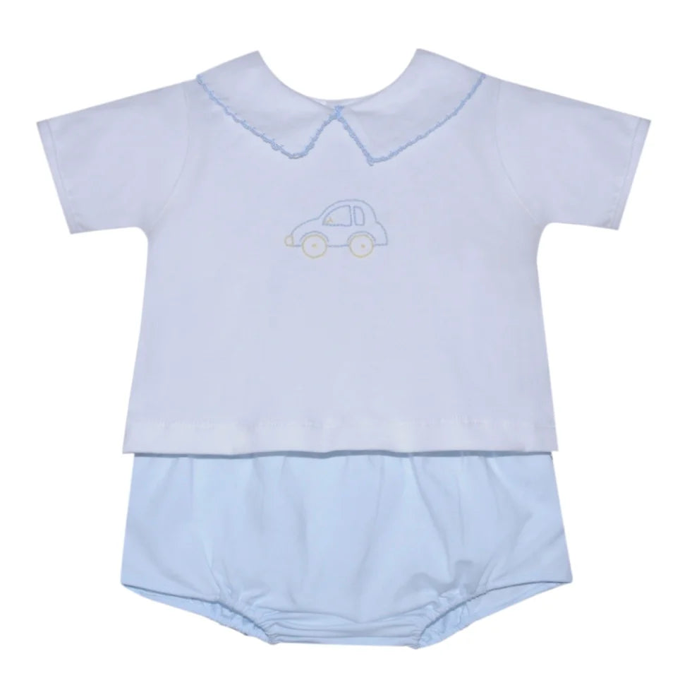 BLUE BAILEY BOY DIAPER SET - CAR