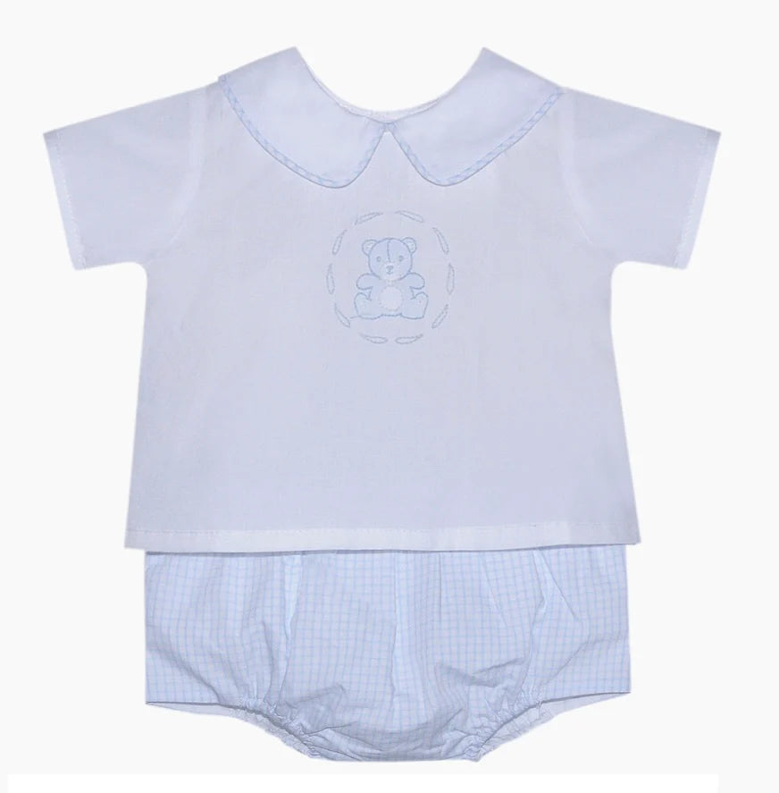 BLUE BAILEY BOY DIAPER SET - TEDDY BEAR