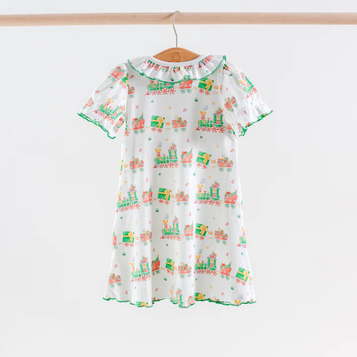 SANTA'S SWEET EXPRESS ORGANIC COTTON PLAY DRESS