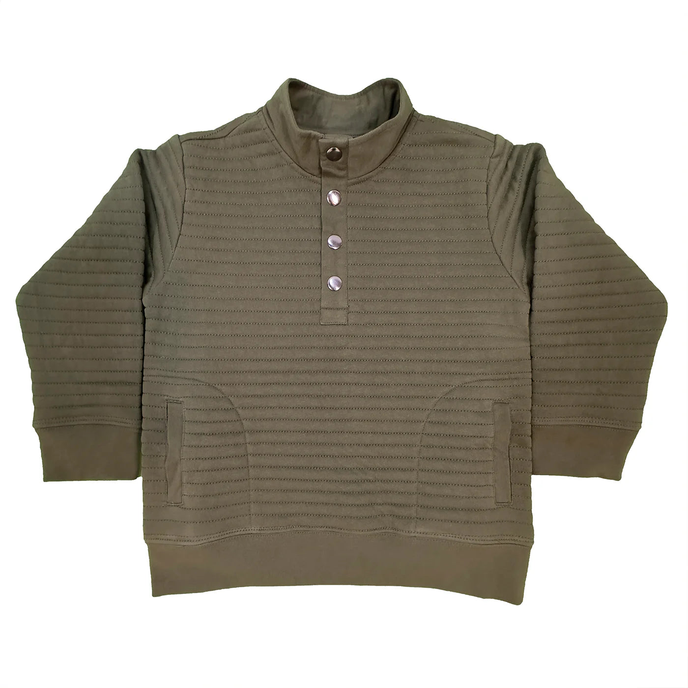 LANIER QUILTED PULLOVER - GREEN