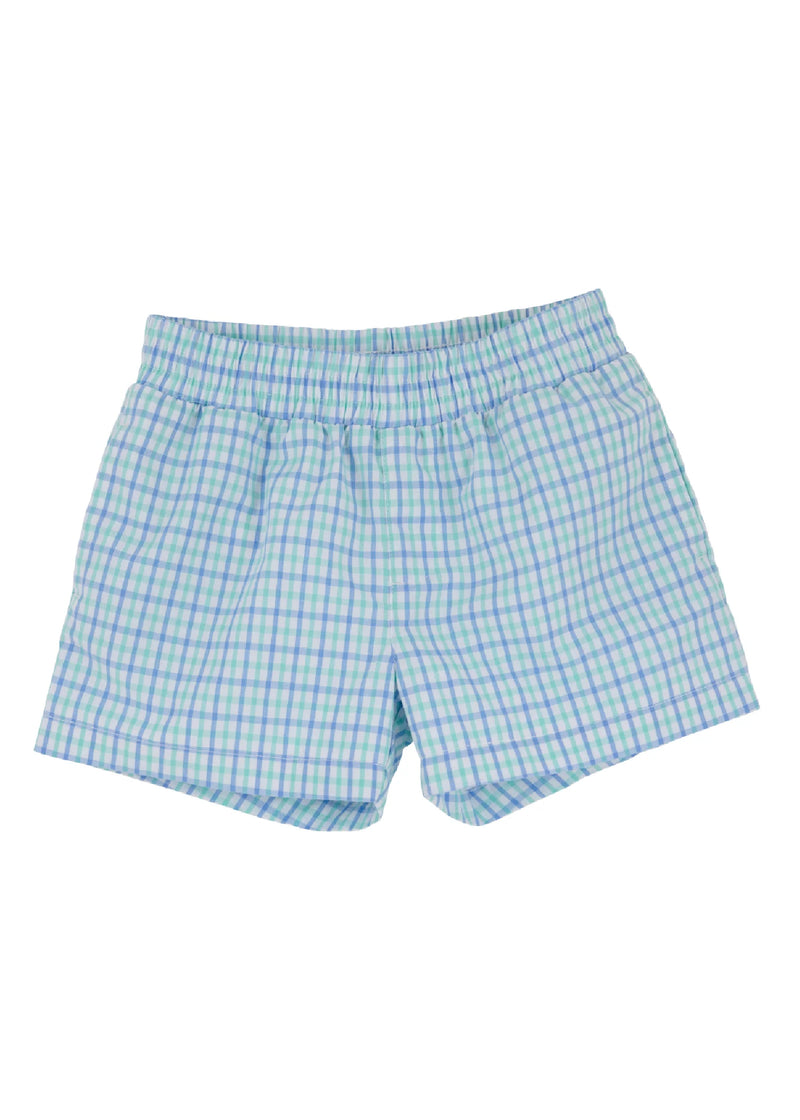 SHEFFIELD SHORTS SUNRISE BLVD BLUE & TURKS TEAL CHANDLER CHECK