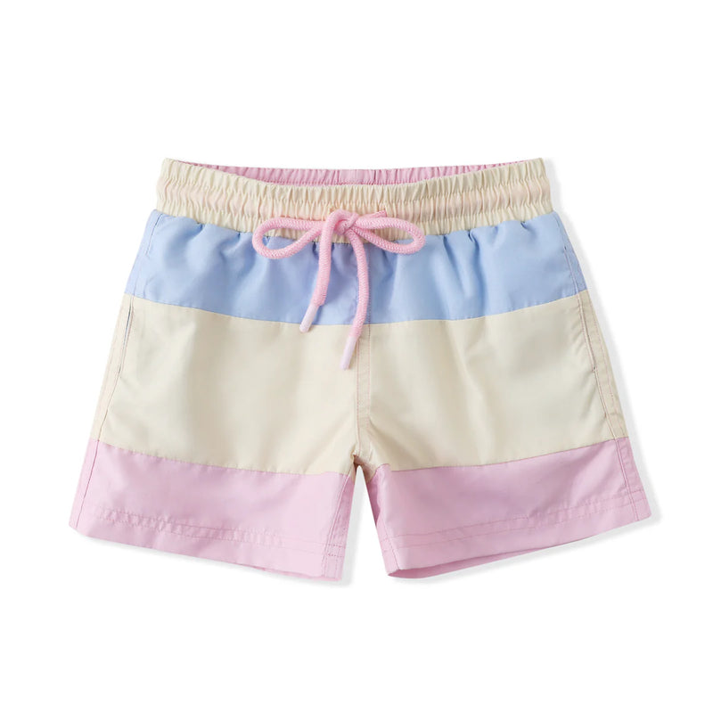 WATERCOLOR BLOOM UPF 50 BOYS SWIM TRUNKS