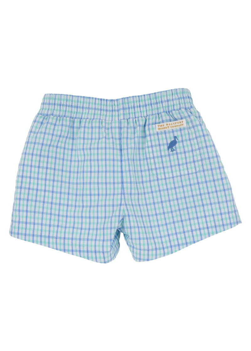 SHEFFIELD SHORTS SUNRISE BLVD BLUE & TURKS TEAL CHANDLER CHECK