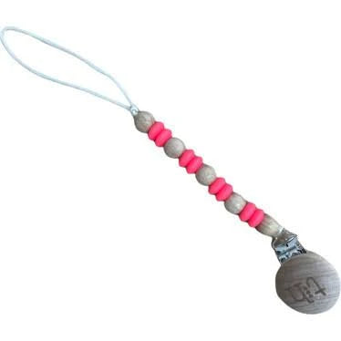 PETITE ORI PACIFIER & TOY CLIP - SHOCKING PINK