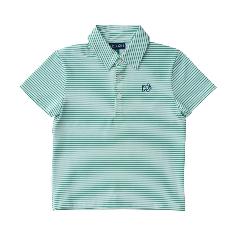 PRO PERFORMANCE POLO -   SIMPLY GREEN STRIPE