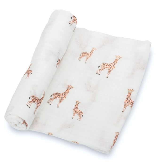 STAND TALL GIRAFFE BABY MUSLIN COTTON BLANKET