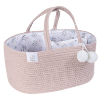 ROPE DIAPER CADDY - VINTAGE ROSE