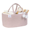 ROPE DIAPER CADDY - VINTAGE ROSE