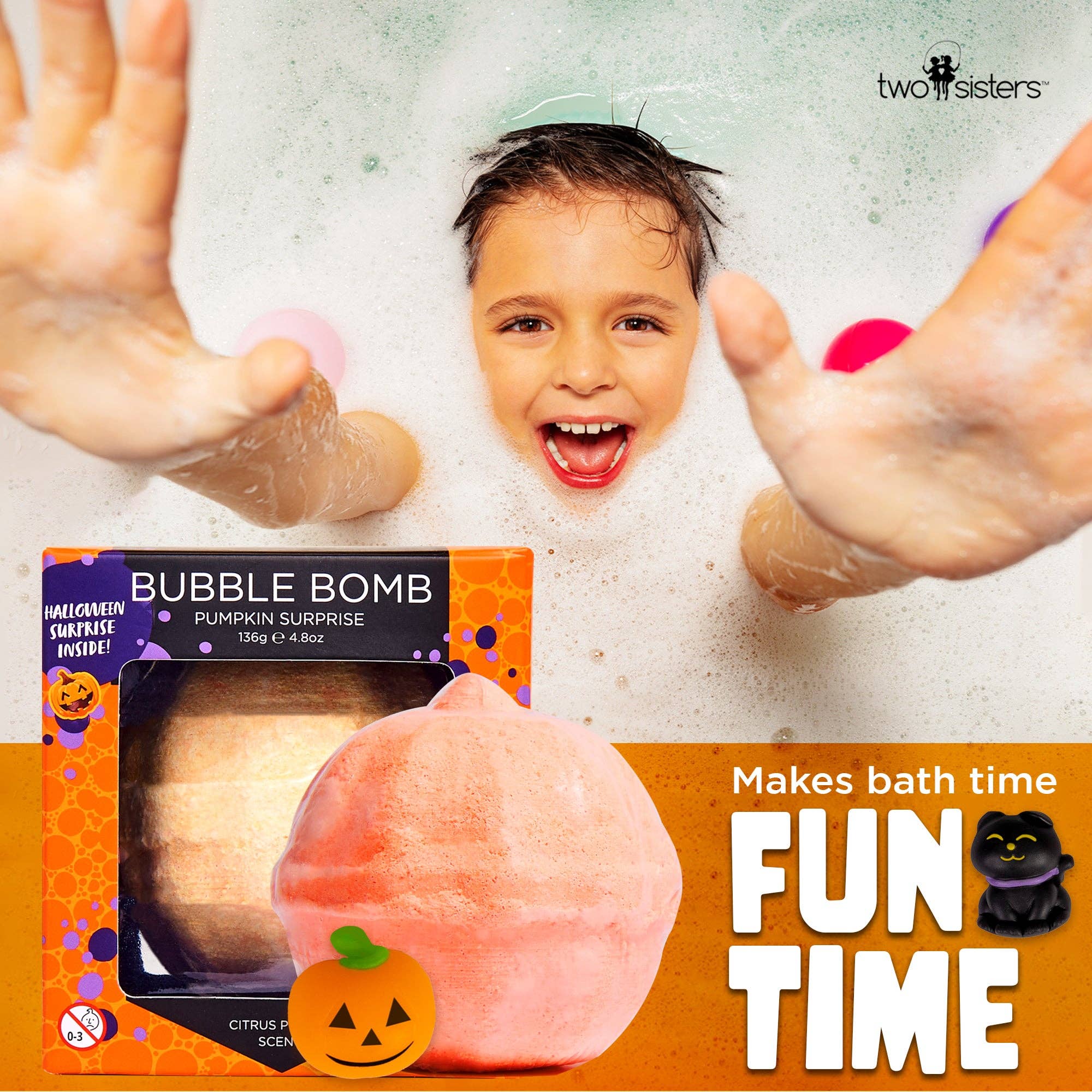 PUMPKIN HALLOWEEN BUBBLE BATH BOMB