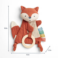 FOX BITZY CRINKLE SENSORY TOWY WITH TEETHER