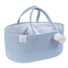 ROPE DIAPER CADDY - MISTY BLUE