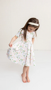 PINK MAGNOLIA ORGANIC COTTON TWIRL DRESS