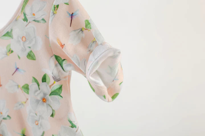 PINK MAGNOLIA ORGANIC COTTON TWIRL DRESS