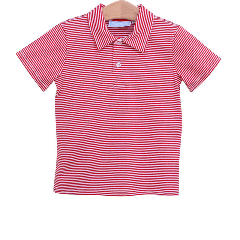 HENRY GAME DAY POLO - RED STRIPE