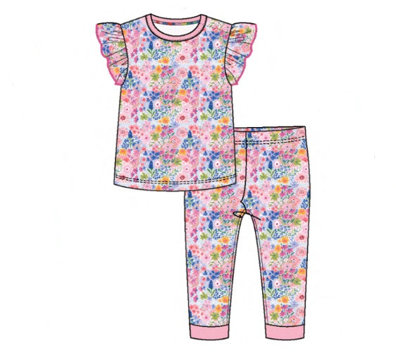 LILY MODAL RUFFLE SHORT SLEEVE PAJAMA