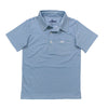 BOYS INSHORE SHORT SLEEVE PERFORMANCE POLO - PARISIAN BLUE STRIPE