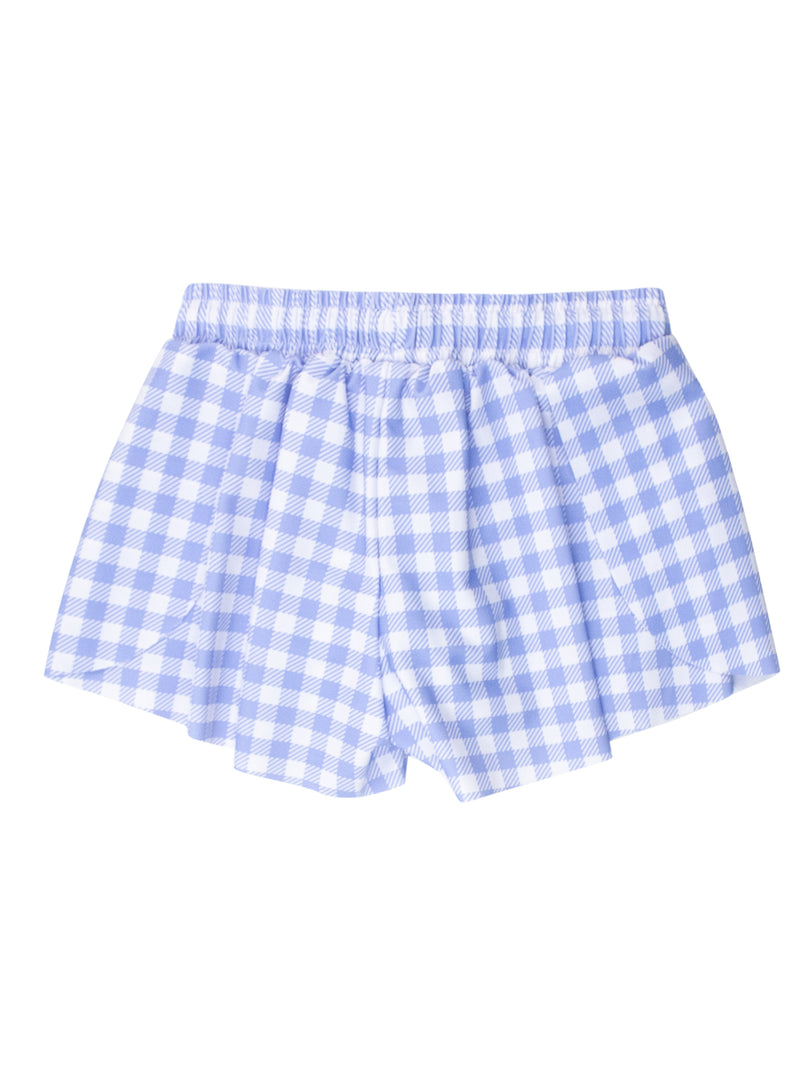 ACTIVE BUTTERFLY SHORTS - PERIWINKLE BLUE GINGHAM