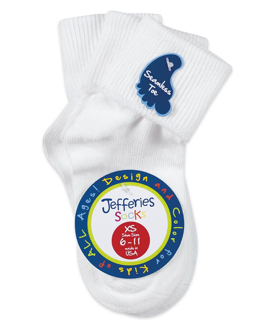 SMOOTH TOE TURN CUFF SOCKS (1 PAIR)