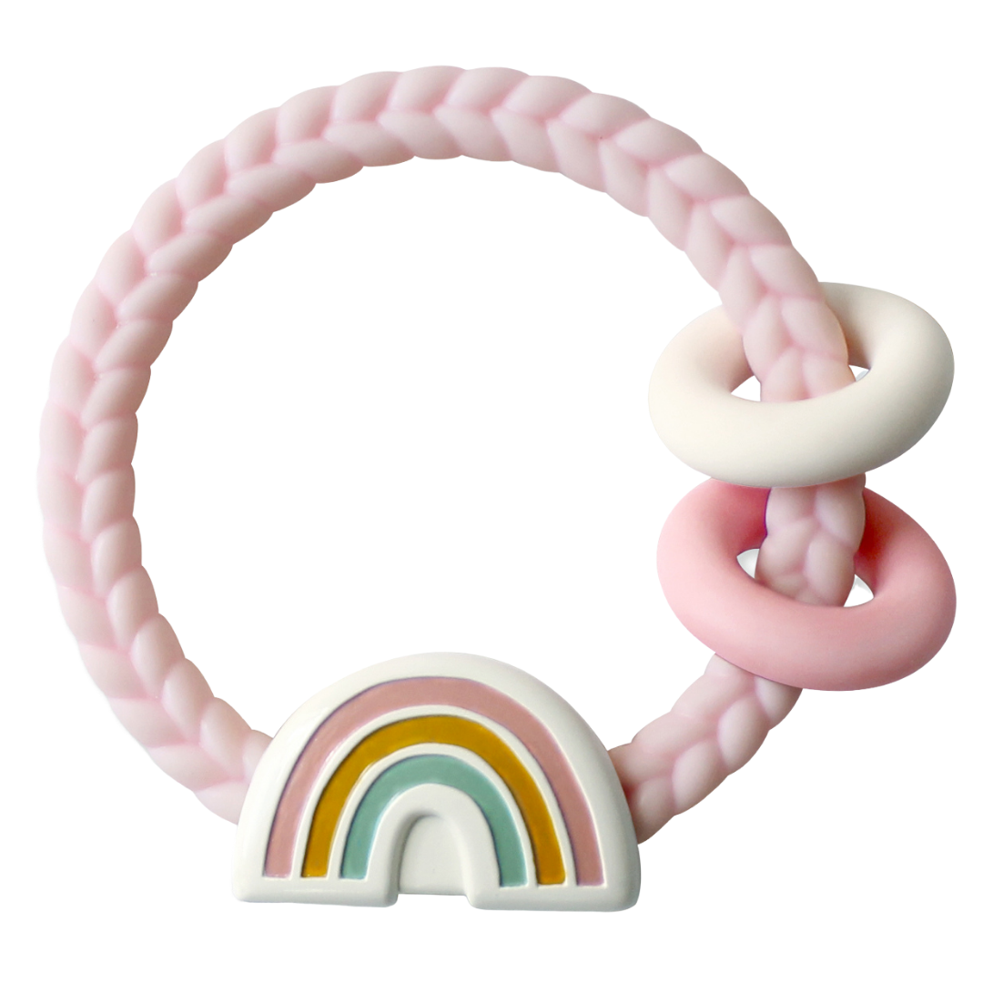 RAINBOW  RITZY RATTLE SILICONE TEETHER RATTLE